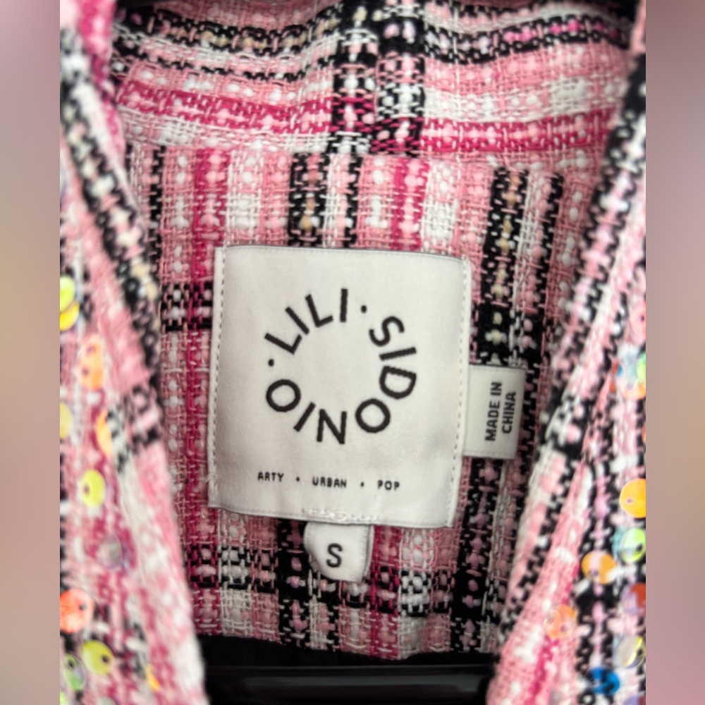 Chic Pink Sequin Blazer - image 4